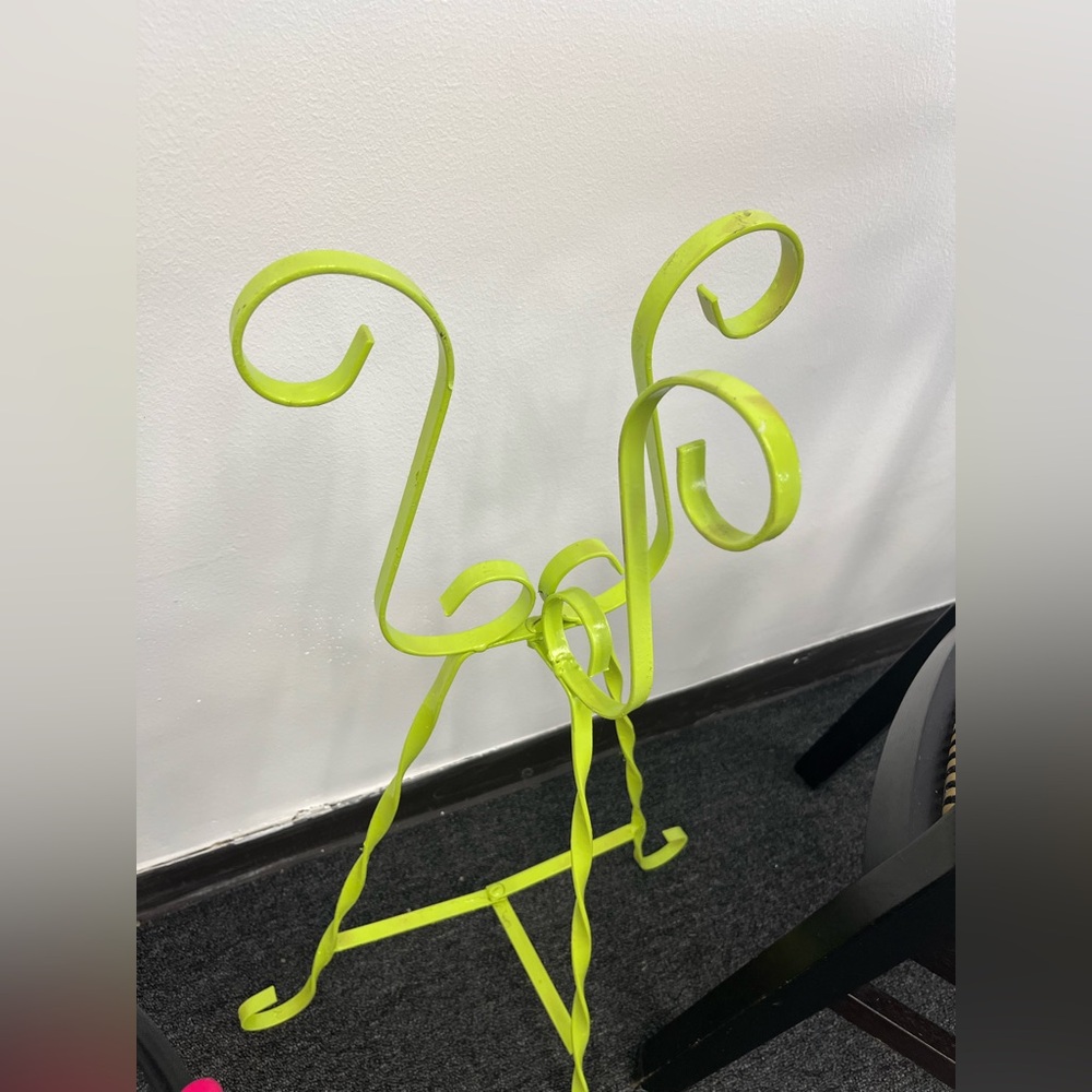Vintage green foldable plant stand